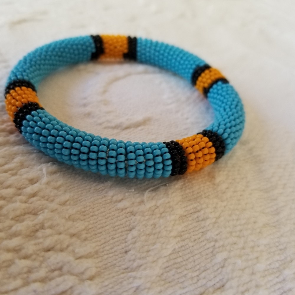 Seed bead bangle